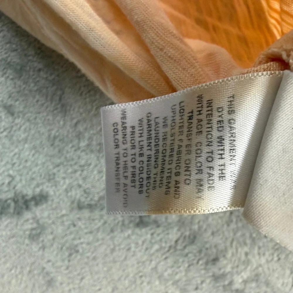 Free People We The Free Astrid Burnout Tee in Apricot Womens Size Small - Picture 7 of 8